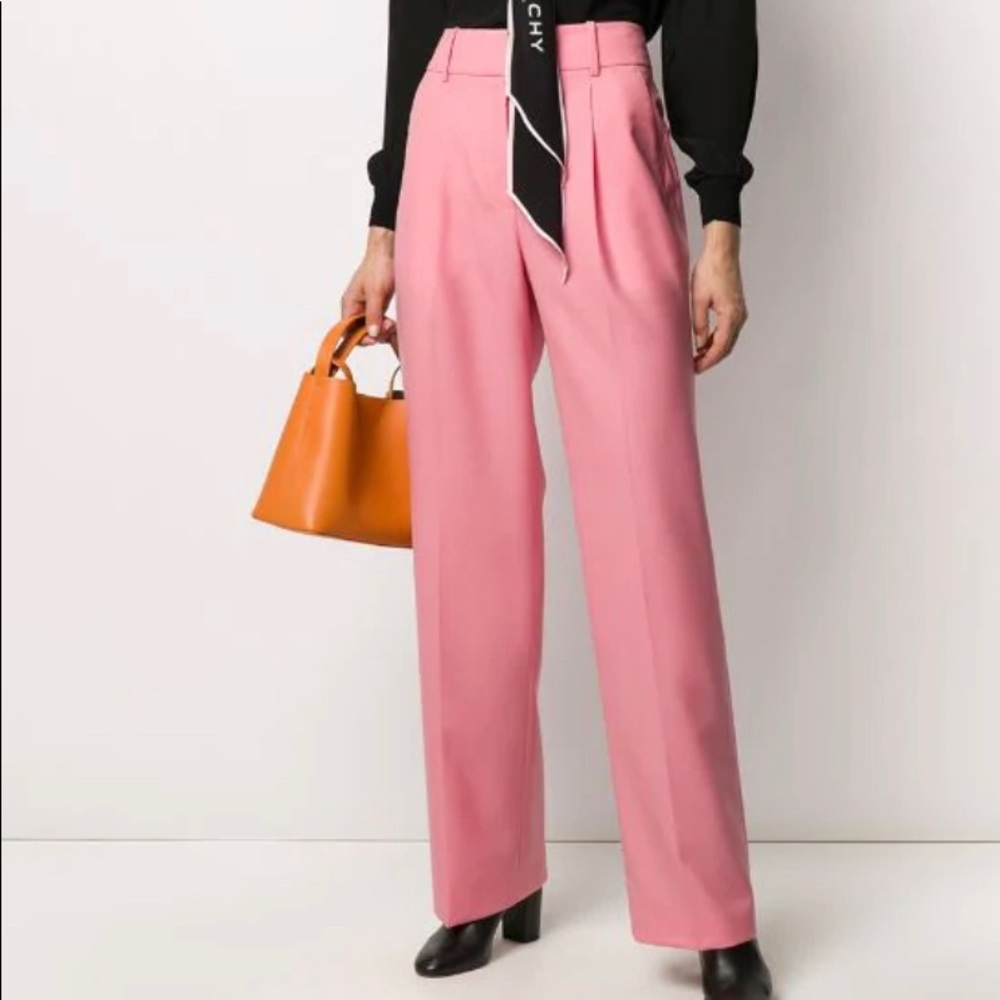 Givenchy High-Waisted Tailored Dress Pants Trousers Flamingo Pink